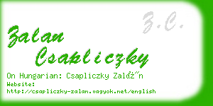 zalan csapliczky business card